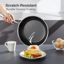 3-Quart Stainless Steel Saucepan with Lid,5-Ply Clad Base Small Pot Even Heating & Fast Boiling, Premium Saucier for Induction, Gas, Electric & Oven